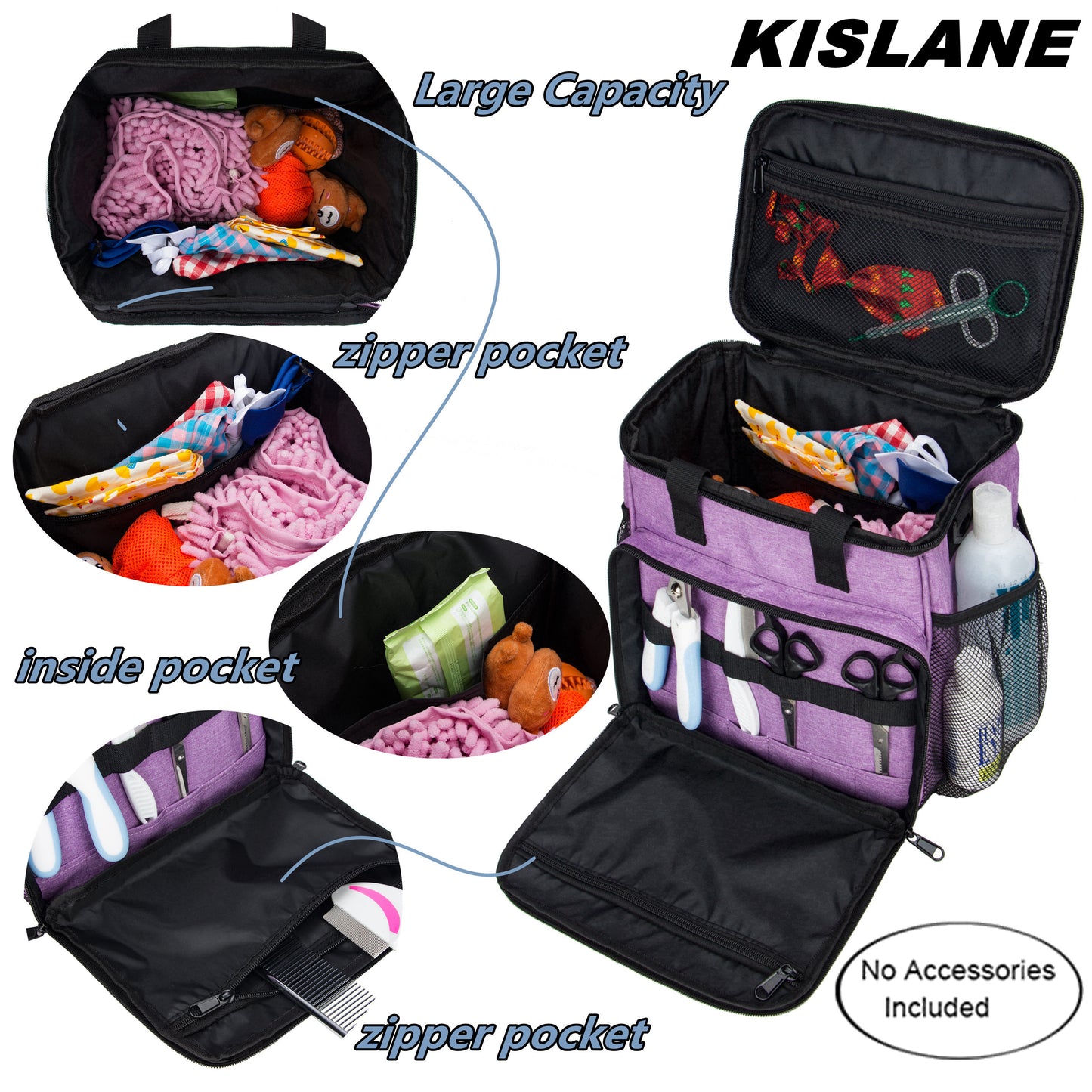 Dog & Cat Grooming Supplies Organizer Storage Tote Bag for Pets Grooming Kit Wash Shampoo Accessories