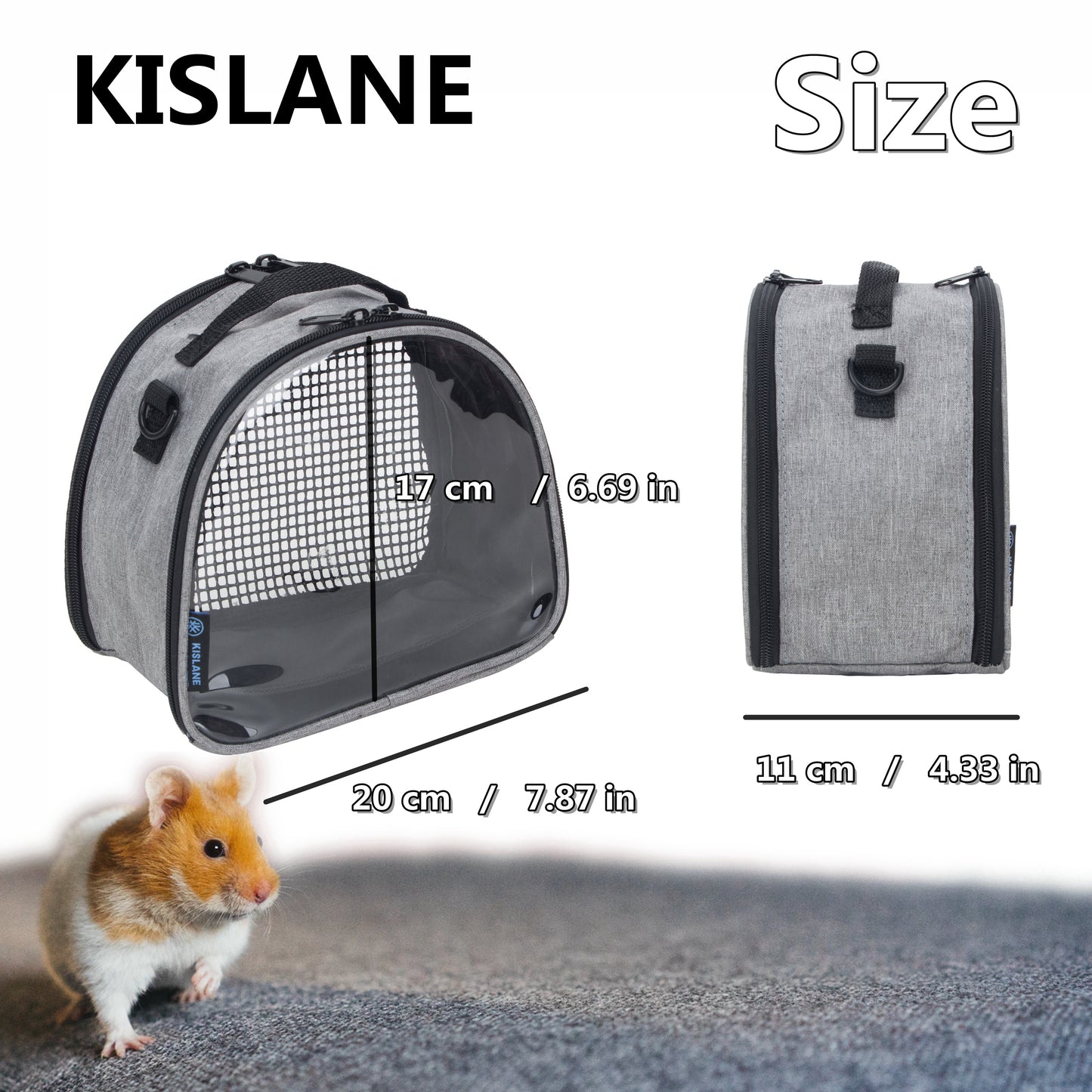 Breathable Portable Hamster Carrier Bag for Outgoing Travel,hanging Tote Carry Bag for Squirrel Rats Sugar Glider Ferret.