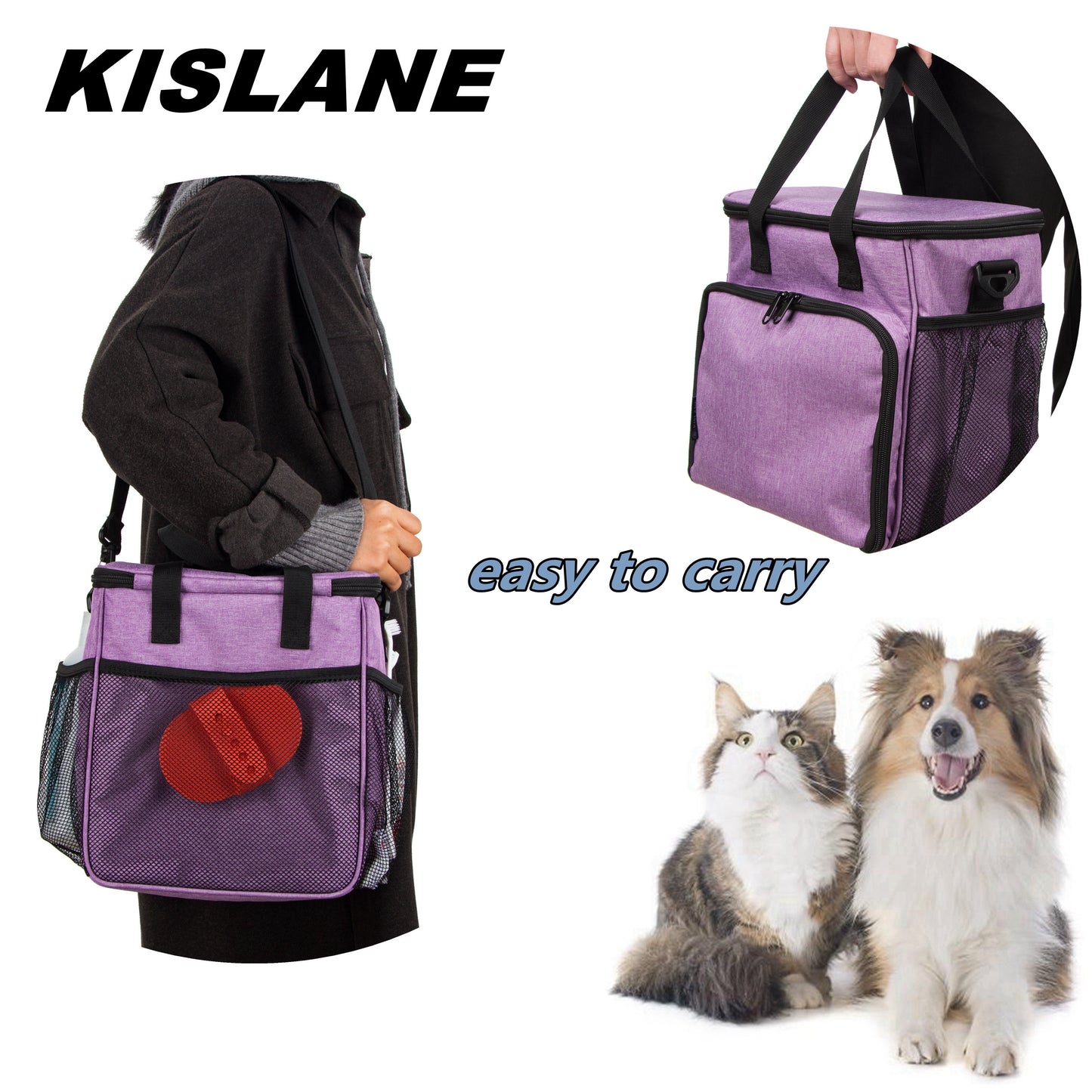 Dog & Cat Grooming Supplies Organizer Storage Tote Bag for Pets Grooming Kit Wash Shampoo Accessories