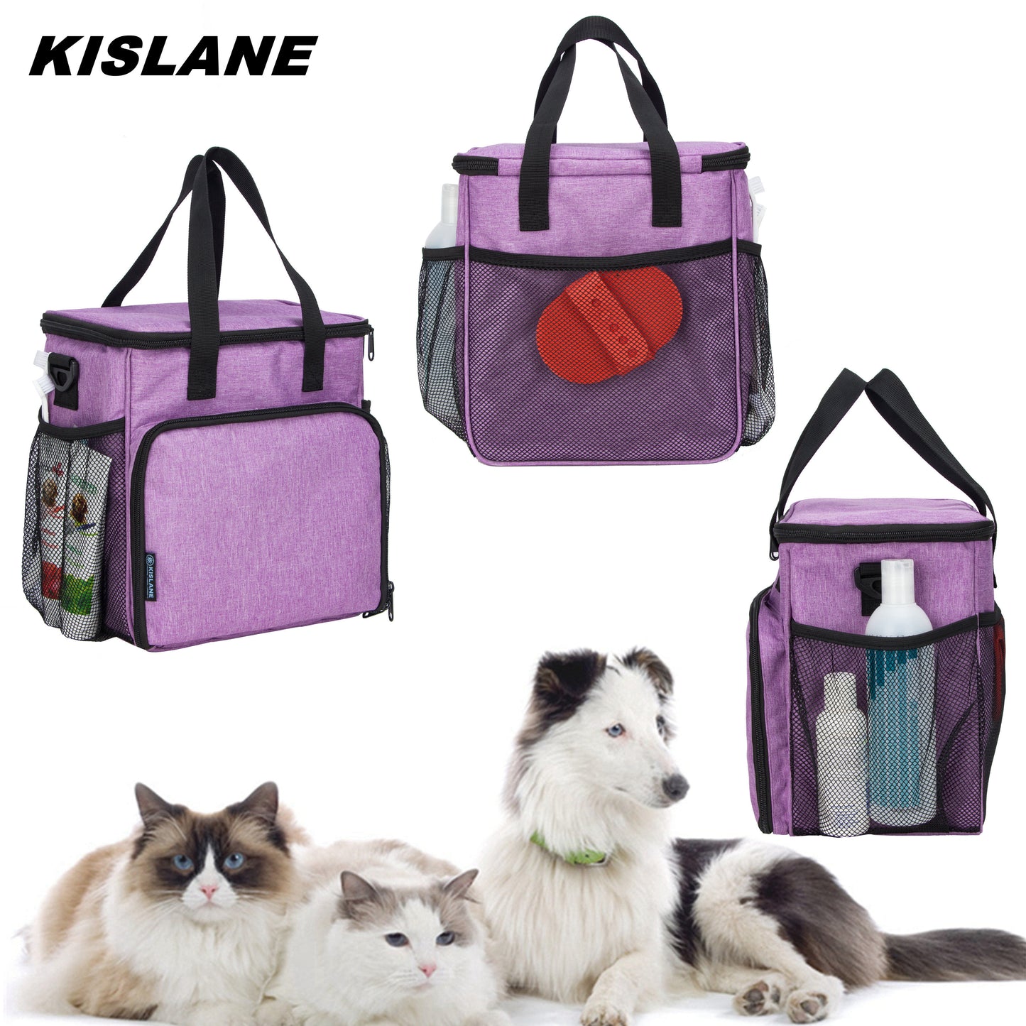 Dog & Cat Grooming Supplies Organizer Storage Tote Bag for Pets Grooming Kit Wash Shampoo Accessories