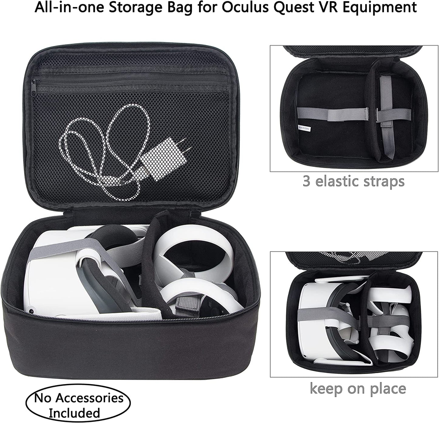 All in One Carrying Case Compatible with Oculus Quest 2 VR Headset Fits for Travel, Home, Outdoor