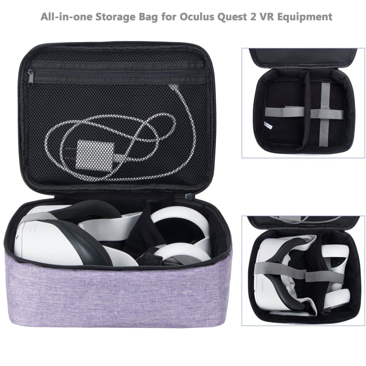 All in One Carrying Case Compatible with Oculus Quest 2 VR Headset Fits for Travel, Home, Outdoor