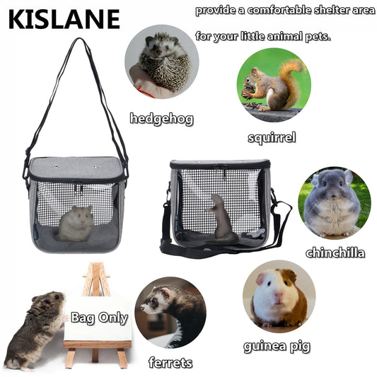 Breathable Portable Hamster Carrier Bag for Outgoing Travel,hanging Tote Carry Bag for Squirrel Rats Sugar Glider Ferret.