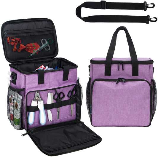 Dog & Cat Grooming Supplies Organizer Storage Tote Bag for Pets Grooming Kit Wash Shampoo Accessories
