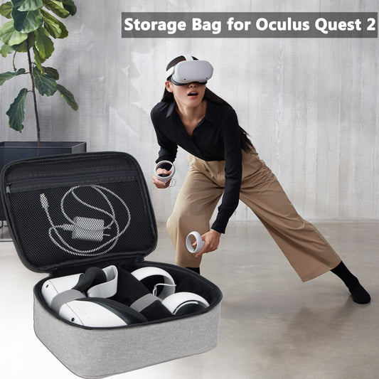 All in One Carrying Case Compatible with Oculus Quest 2 VR Headset Fits for Travel, Home, Outdoor