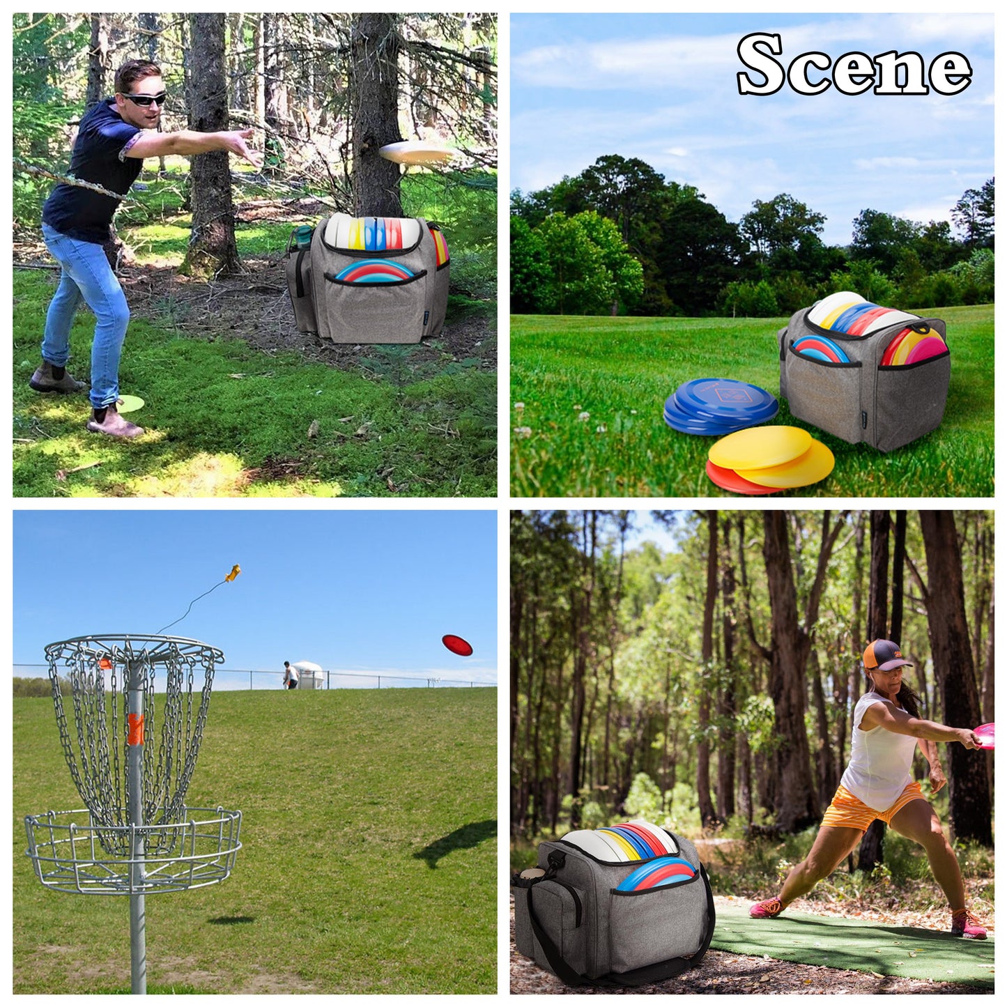 Frisbee Disc Golf Shoulder Bag with 30-35 Disc Storage Capacity | Introductory Disc Golf Storage Organizer, Disc Sports Golf Backpack Bag