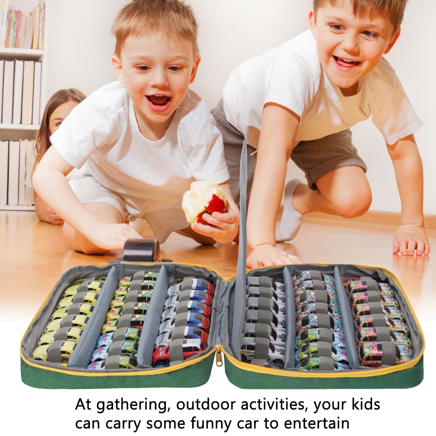 Carrying Case for 48 Hot Wheels Cars, Kids Toy Cars Storage Case Hold 48 Hot Wheels Cars