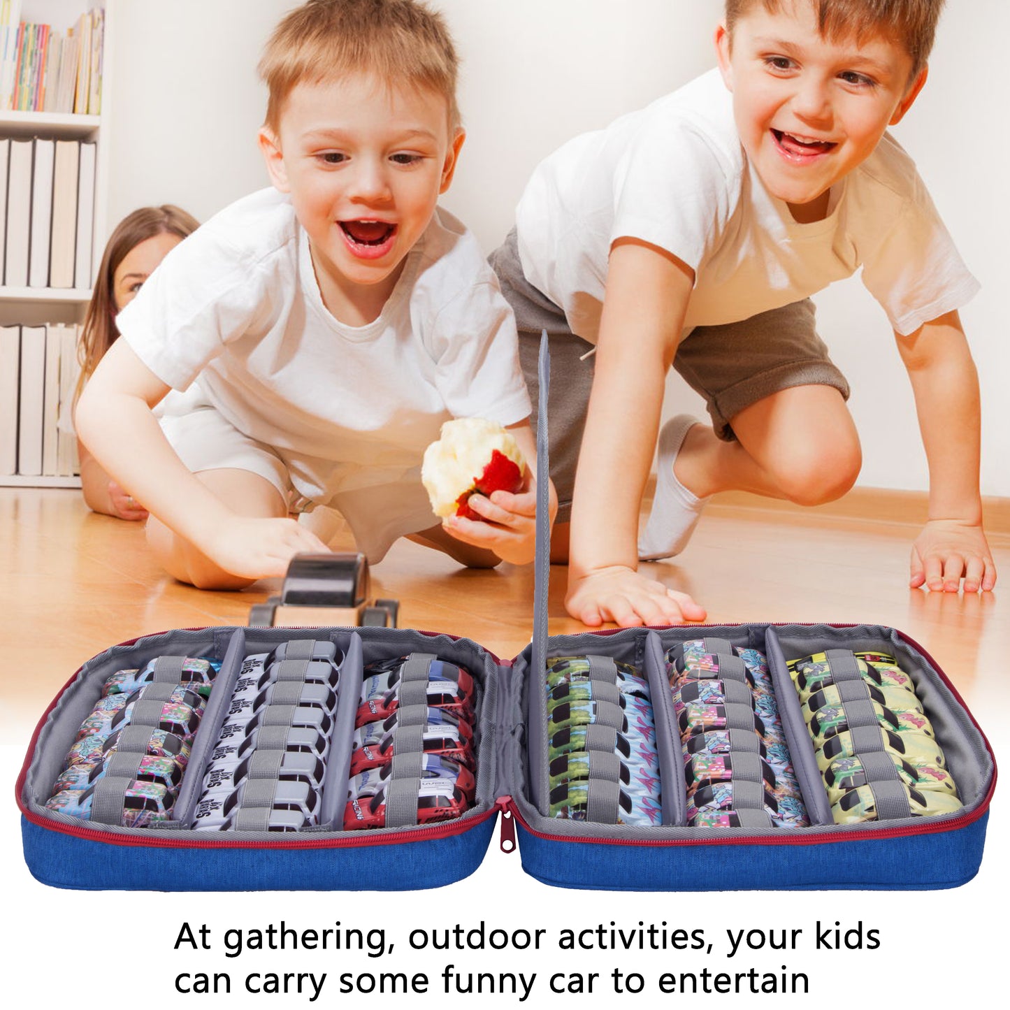 Carrying Case for 48 Hot Wheels Cars, Kids Toy Cars Storage Case Hold 48 Hot Wheels Cars