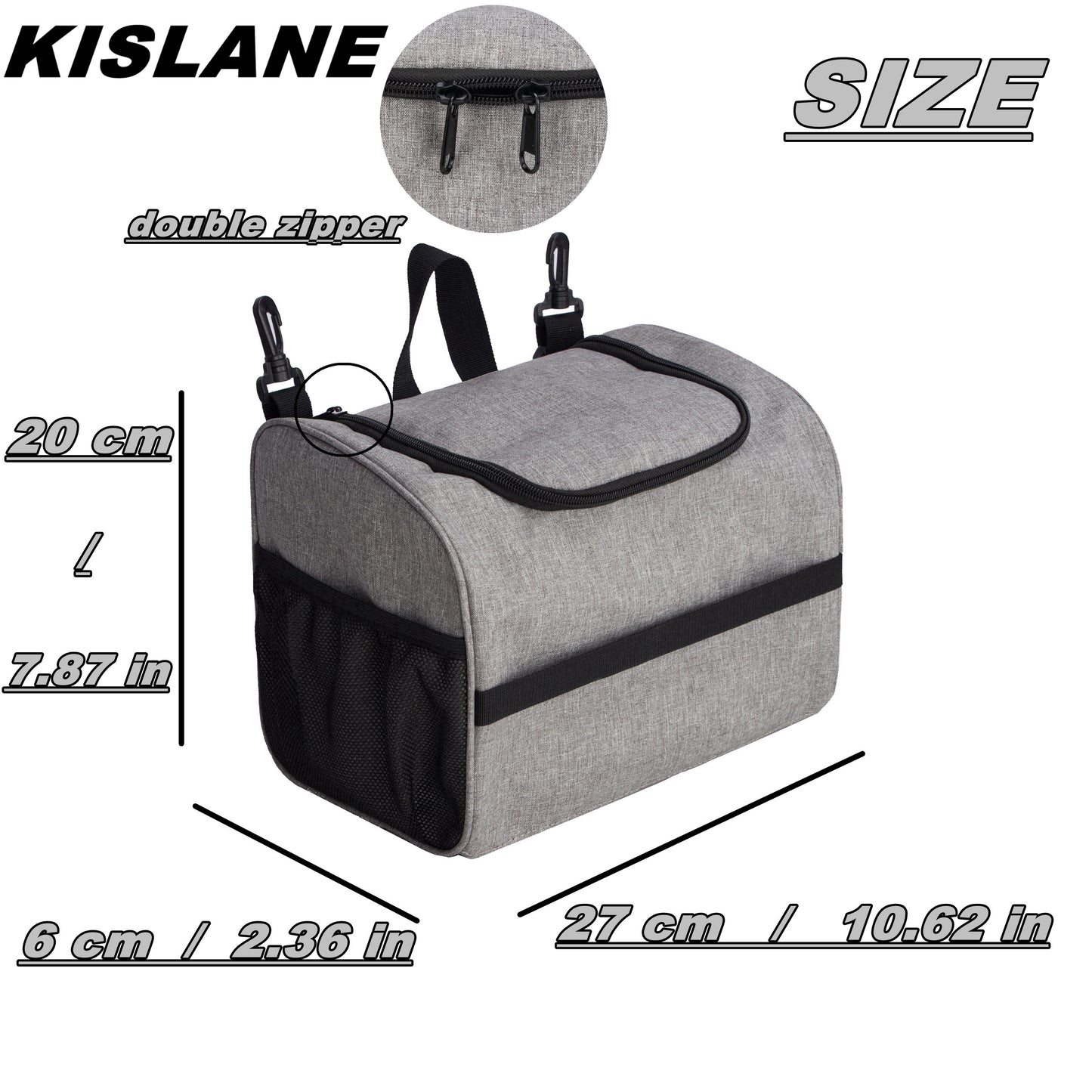 Shoulder Waist Strap and Double Clips Clothespin Bag for Outdoor, Hanging Clothesline Peg Organizer Storage Bags, Mesh Based Clothespin Bags
