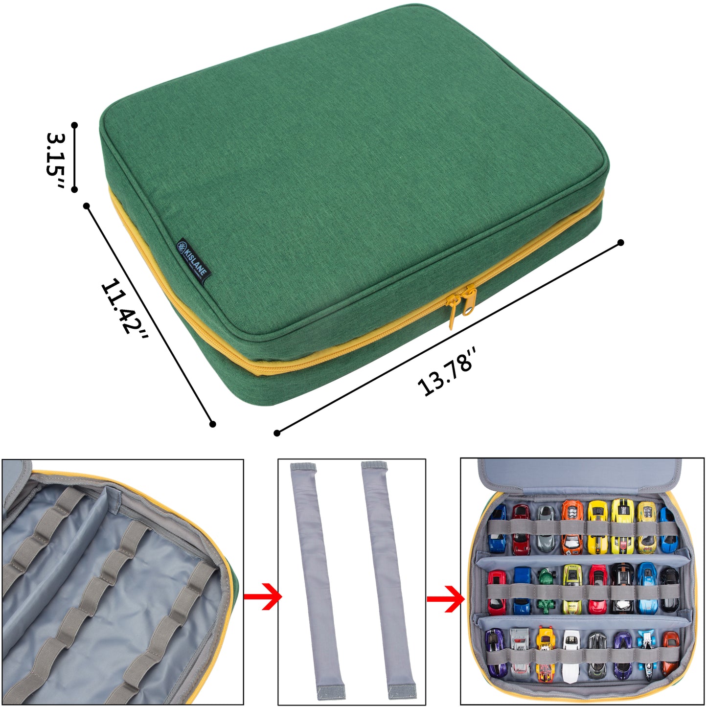 Carrying Case for 48 Hot Wheels Cars, Kids Toy Cars Storage Case Hold 48 Hot Wheels Cars