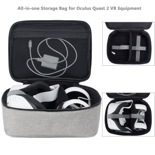 All in One Carrying Case Compatible with Oculus Quest 2 VR Headset Fits for Travel, Home, Outdoor